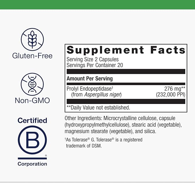Metagenics SpectraZyme Gluten Digest Enzymes - Helps Break Down Gluten Proteins* - Supports Gut Health Bloating &amp Gas Relief* - Non-GMO Gluten-Free &amp Vegetarian - 40 Capsules