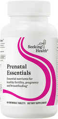 Seeking Health Prenatal Essentials Chewable - Prenatal Support Supplement with Riboflavin - Formula Supports Immune Health &amp Methylation - B12 Supplement to Support Genetic Development - 60 Tablet