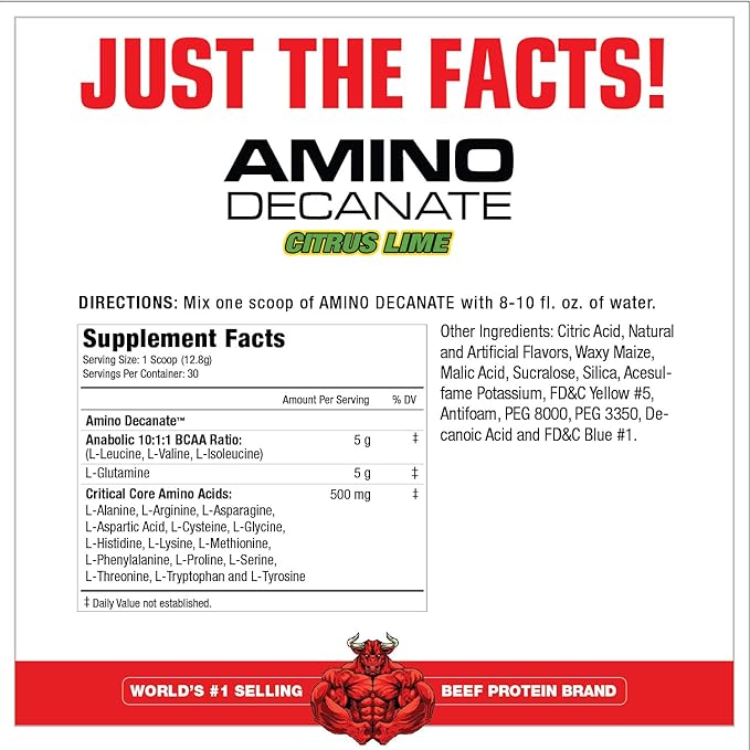 MuscleMeds Amino Decanate Citrus Lime13.5 oz (384g)