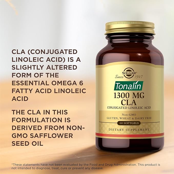Solgar Tonalin CLA 1300 mg - 60 Softgels - Conjugated Linoleic Acid - Non-GMO Gluten Free Dairy Free - 60 Servings (Pack of 2)