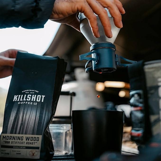 Killshot Coffee Whole Bean - 12 Ounce Bag Dark Roast (12 oz Morning Wood)