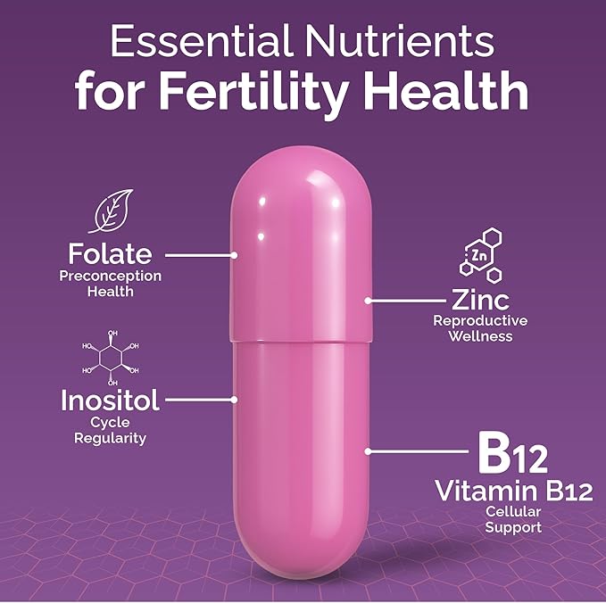 CONCEIVE PLUS Womens Fertility Support – Prenatal Multivitamin for Trying to Get Pregnant – Conception Blend Hormonal Balance Folate Zinc Thiamin Riboflavin Biotin – Non-GMO Vegan – 30 Days