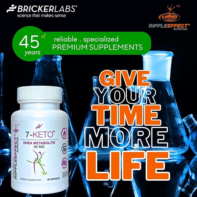 Bricker Labs 7-Keto DHEA Metabolite 50 mg Dietary Supplement for Metabolic Support and Energy Balance 60 Capsules