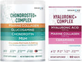 Granions Glucosamine Chondroitin MSM Powder and Collagen Hyaluronic Complex - Joint Support Bundle