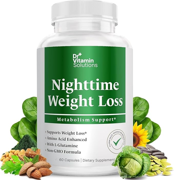 DR VITAMIN SOLUTIONS Nighttime Fat Burner &amp 15 Day Cleanse for Bloating &amp Weight Loss Bundle 90 Caps