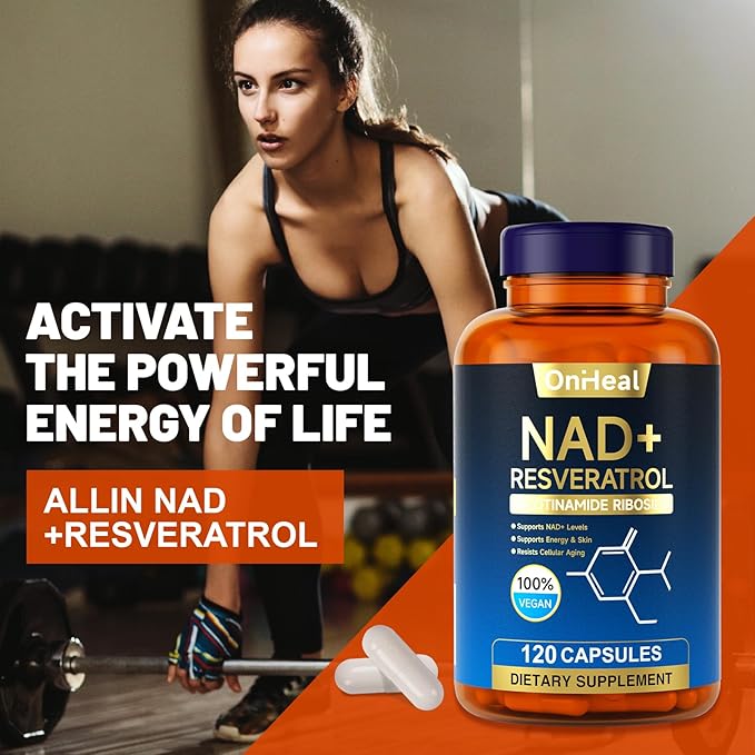 resveratrol Supplement for Energy &amp Skin - Anti-Aging Booster with resveratrol - Supports Cellular Health &amp Focus - 120 Capsules