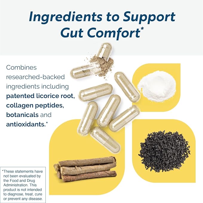 Researched Nutritionals RenewGut - GI Complex to Support Gut Lining Healthy Histamine Levels &amp Digestive Health - Collagen Peptides Zinc Carnosine DGL &amp N Acetyl Glucosamine (120 Capsules)