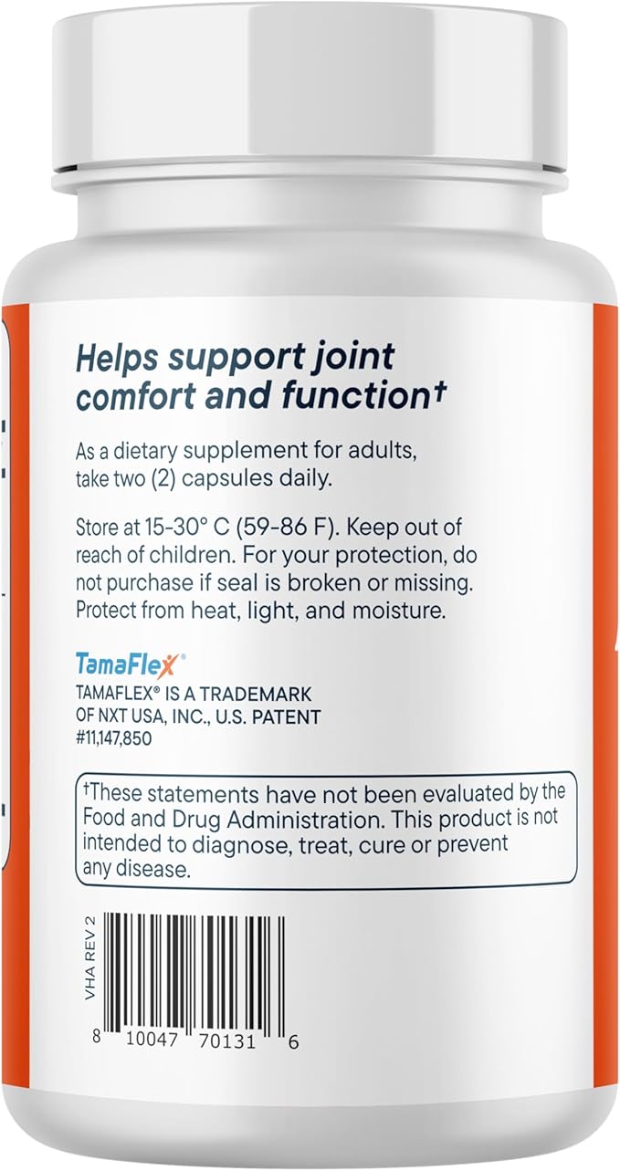 Santo Remedio Articulaciones Joint Health Support Supplement Promotes Joint Comfort Mobility &amp Function Clinically Proven TamaFlex™ Formula 60 Capsules per Jar (30 Servings) Pack of 3