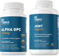 Dr. Tobias Alpha GPC &amp Joint Support Supplement - Support Cognitive Function &amp Joint Health with Bioavailable Choline Supplement &amp Premium Glucosamine Chondroitin and MSM Non-GMO