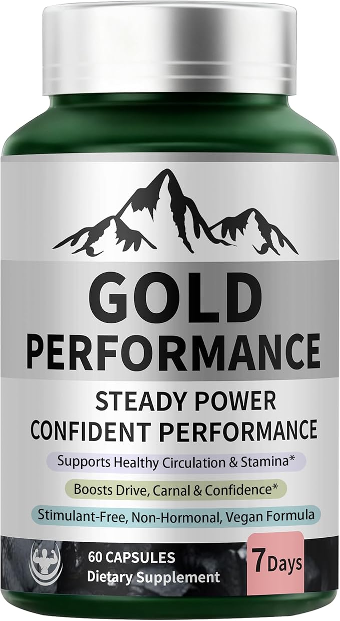 Quantum Gold Performance Capsulas – Daily Energy &amp Endurance Support Supplement | Boost Motivation &amp Confidence | 60 Capsules(1PC)