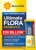 Renew Life Ultimate Flora Probiotic Powder 200 Billion CFU | 7 Packets | Digestive Health | Immune Health | Dairy Free