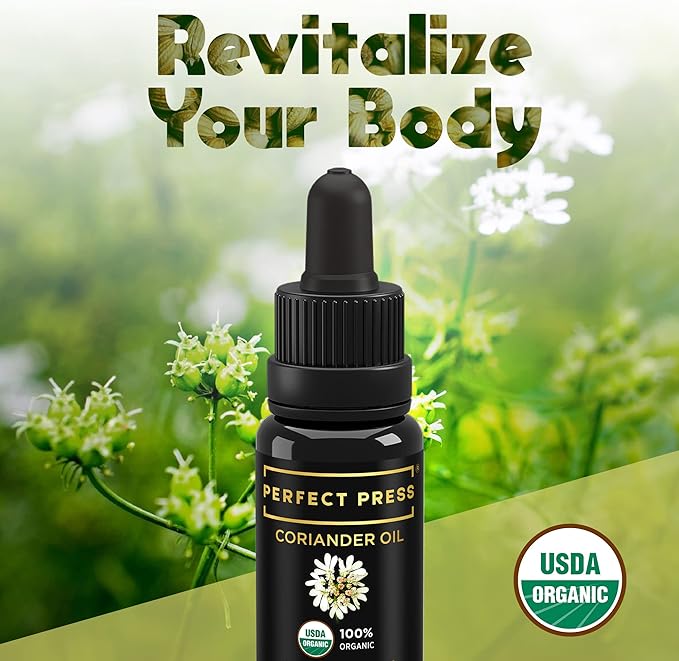 ACTIVATION Perfect Press Coriander Seed Oil | 0.5 fl oz (15ml) | Cold-Pressed Indian Coriander Oil | for Culinary &amp Topical Use | UV-Protected Glass Bottle