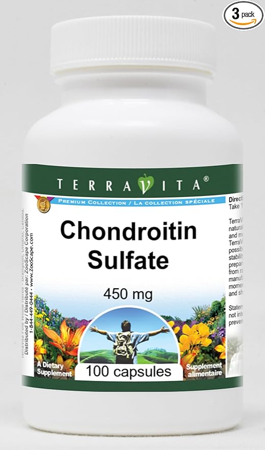 Chondroitin Sulfate - 450 mg (100 Capsules ZIN: 510741) - 3 Pack