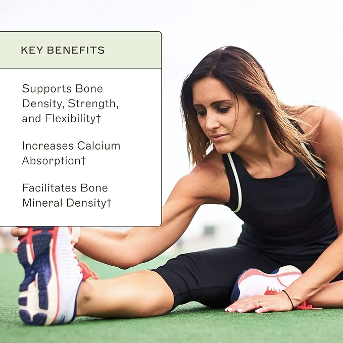 Amy Myers MD OsteoDura - Bone Growth &amp Flexibility Support Supplement - Calcium with Sea Minerals &amp Vitamin K2 - Bone Health Formula - 120 Capsules (60 Servings)