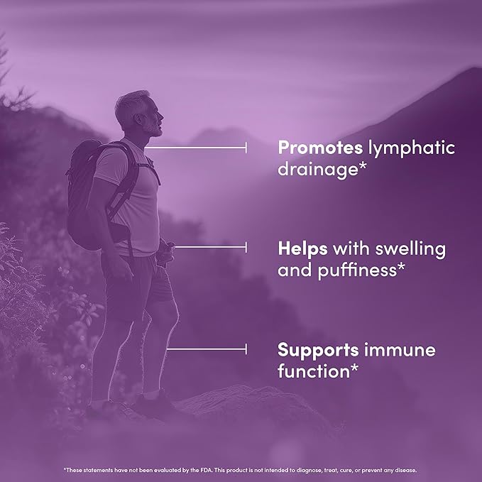 Lymph Peak - Lymphatic Drainage Supplements - Lymph System Support - with Burdock Root Echinacea Extract Bromelain Dandelion Extract &amp More - Vegan Non GMO Gluten Free - 60 Capsules