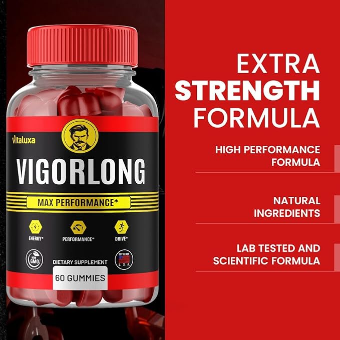 (5 Pack) Vigorlong Gummies Maximum Strength All Natural Advanced Formula Performance Blend Supplement for Health and Wellness Reviews (300 Gummies)