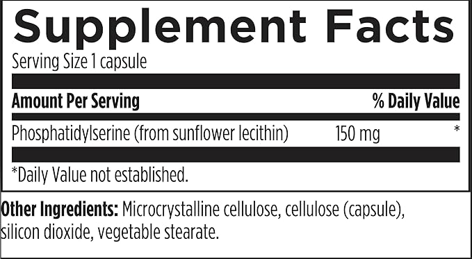 Designs for Health PS 150 Phosphatidylserine Capsules - 150mg Soy-Free Sunflower Lecithin-Sourced Phosphatidyl Serine Supplement - May Help Support Brain Health (60 Capsules)