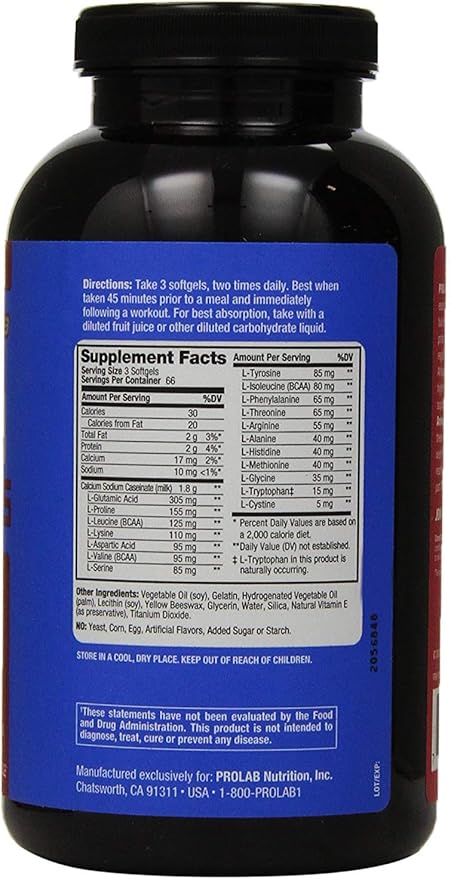 PROLAB NUTRITION AMINO GELCAPS 200 SGEL