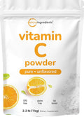Micro Ingredients Pure Vitamin C Powder 2.2lbs (1kg) | Unflavored Ascorbic Acid Supplements | Vitamins for Women &amp Men | Non-GMO Gluten Free