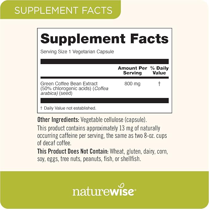 NatureWise [1] Green Coffee Bean Extract - Vegan Non-GMO - 60 Capsules[30-Day Supply] + (Pack of 2) NighttimeSlim- Cayenne Green Coffee Bean GABA - 60 Capsules[30-Day Supply]