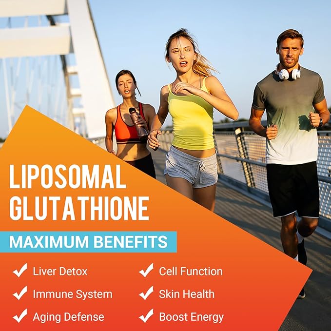 Liposomal Glutathione Softgels Enhanced Absorption - Liposomal Delivery Active Form L-Glutathione Cellular Immune Function &amp Liver Detox Rich in Antioxidant Formula Gluten Free 120 Softgels