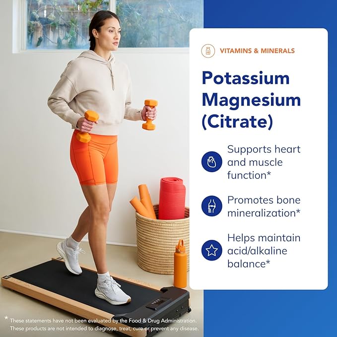 Pure Encapsulations Potassium Magnesium (Citrate) - for Heart Health &amp Bone Mineralization* - Optimal Absorption - Gluten Free &amp Non-GMO - 180 Capsules
