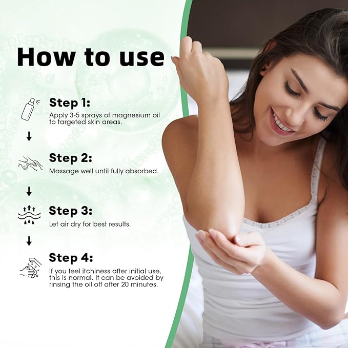 iMATCHME 2 Pack Magnesium Oil Spray for Feet &amp Body – Topical Magnesium Spray for Sleep Leg Cramps &amp Muscle Relaxation Fast Absorbing Non-Greasy with Aloe Vera &amp Chamomile 4oz