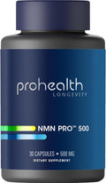ProHealth NMN Pro 500 (30 Capsules) Clinically Studied Uthever® NMN. NAD+ Precursor for Cellular Energy Mitochondrial Support &amp Healthy Aging. USA Manufactured Triple Lab-Tested