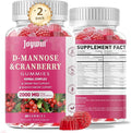 D-Mannose Gummies 2000mg with Cranberry 500mg &amp Hibiscus - D Mannose Chewable Supplements for Women - Liver Bladder Flush &amp Urinary Tract Cleanse Health Supplement - 120 Count