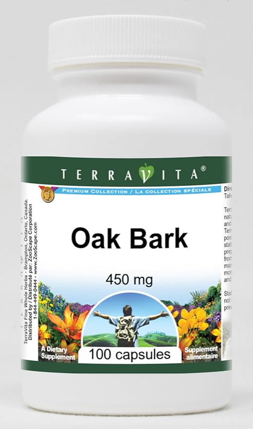 Oak Bark - 450 mg (100 Capsules ZIN: 511659)