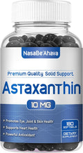 Astaxanthin Supplement for Men and Women | Antioxidant &amp Carotenoid Rich Astaxanthin 10mg From Haematococcus Pluvialis Microalgae for Eye &amp Skin Health Support (180 Day Supply) Packaging May V