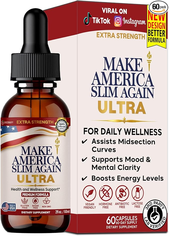 Make America Slim Again Ultra Extra Strength Dietary Supplement 60 Servings 2 fl oz (1)