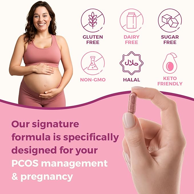 VITA-PCOS Prenatal Vitamins for Women – Multivitamins with Folic Acid Iron Choline &amp More – Essential Nutrients for Preconception Pregnancy and Baby’s Development – 90 Capsules 1 Month Supply