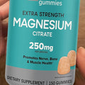 Magnesium Citrate Gummies 250 mg (150 Count - Value Pack) Orange Flavor Supports Relaxation Muscle Function and Calm Energy