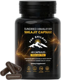 120 Days Naturally Sun-Cured Himalayan Shilajit Capsules | Gold Grade Above 18000 FT | Organic | 85+ Natural Minerals | Rich in Fulvic &amp Humic Acid | Men &amp Women | 40 Capsules
