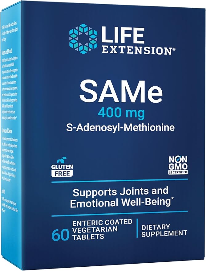 Life Extension Same 400mg &amp N-Acetyl-L-Cysteine 600mg - 60 Count Liver Joint &amp Immune Support