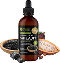 Maxx Herb Pure Himalayan Shilajit – Liquid Liposomal Formula with Black Pepper BioPerine &amp Cacao - Energy Boost &amp Immune Support 85+ Trace Minerals 20% Fulvic Acid – 4 Oz Bottle (60 Servings
