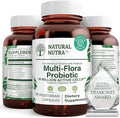 Natural Nutra Ultimate Flora Probiotic for Women and Men Helps Improves Digestion Contributes to Overall Health Promotes Immune System Multi-Strain with Lactobacillus Acidophilus 60 Capsules