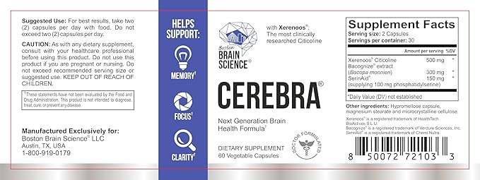 Cerebra Next Generation Brain Formula 30 Capsules