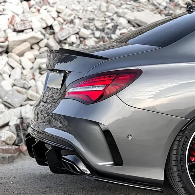 Car Rear Bumper Lower Diffuser Lip SplitterCompatible for Mercedes Benz CLA Class W117 C117 CLA220 CLA250 Sport CLA45 A-MG Sedan 2016-2019