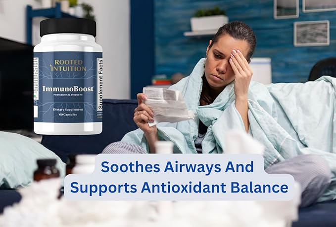 ImmunoBoost - Fast-Acting Immune Support Upper Respiratory Comfort Inflammatory Balance - 60 Vegetarian Capsules