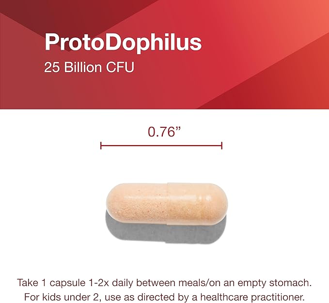 PROTOCOL FOR LIFE BALANCE Proto Dophilus 25 Billion 10 Strains - Support Digestive Gut Health Immune System &amp Detox - Dairy Wheat Soy &amp Gluten Free - Vegan &amp Nut Free - 50 Veg Capsules