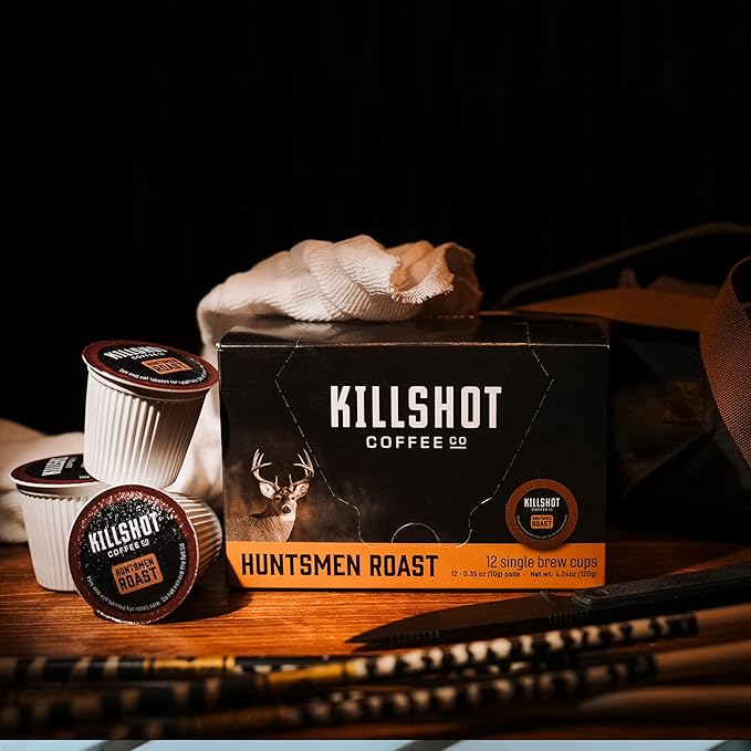 Killshot Coffee Whole Bean - 12 Ounce Bag Medium-Dark Roast (12 oz Huntsmen Roast)
