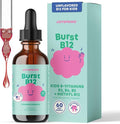 JoySpring Burst B12 Drops - Vitamin B Complex for Kids with Methyl B12 Supplement to Support Healthy Growth &amp Development Vegan Liquid B12 Drops Ages 3-16+ | 2 fl oz (60 Servings)