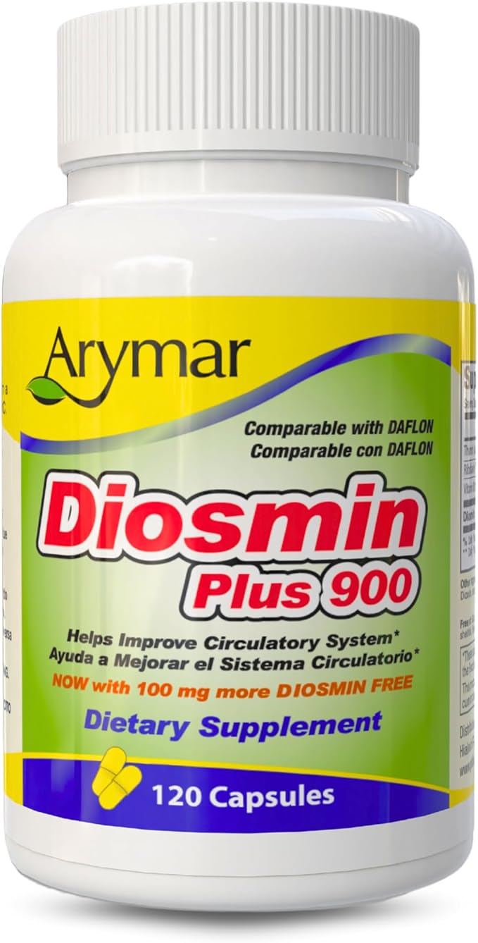 Arymar Diosmin Plus 900 Circulatory System Support (60 Capsules/Pack of 1) (120 Capsules)