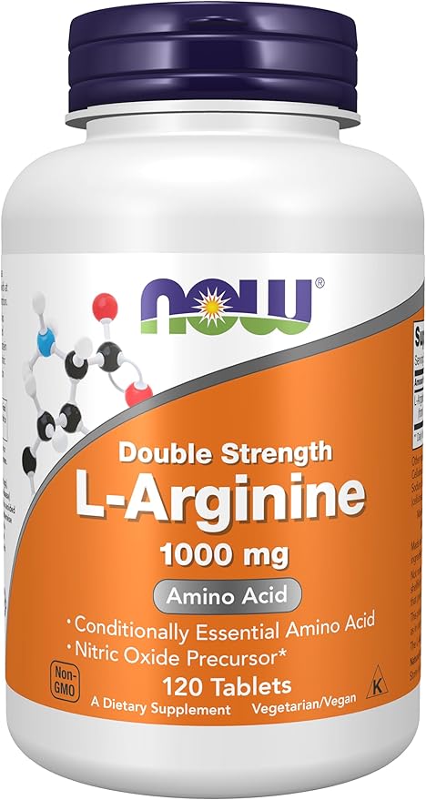 NOW Foods L-Arginine 1000 mg 120 Tablet (2 Pack)