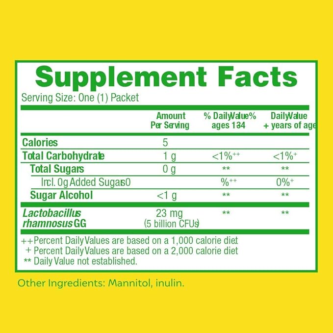 Culturelle Kids Probiotics for Immune &amp Digestive Health 50 Packets + 60 Berry Flavored Veggie Fiber Gummy Daily Probiotics