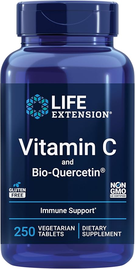 Life Extension Super Omega-3 Fish Oil Sesame &amp Olive Extract with Vitamin C &amp Bio-Quercetin Phytosome - 240 Softgels &amp 250 Tablets
