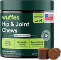 Wuffes Advanced Dog Hip and Joint Supplement with Glucosamine Chondroitin Omega 3 MSM and Green Lipped Mussel 60 Pork Flavored Chews for Small and Medium Dog Breeds