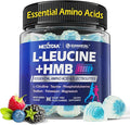 Hmb and L-Leucine Gummies Pre Work Essential Amino Acids EAA Supplements for Men &amp Women w/Branched-Chain Amino (BCAA) &amp 4 Hydration Electrolytes Taurine B12 &amp D3 for Fast Workout Reco